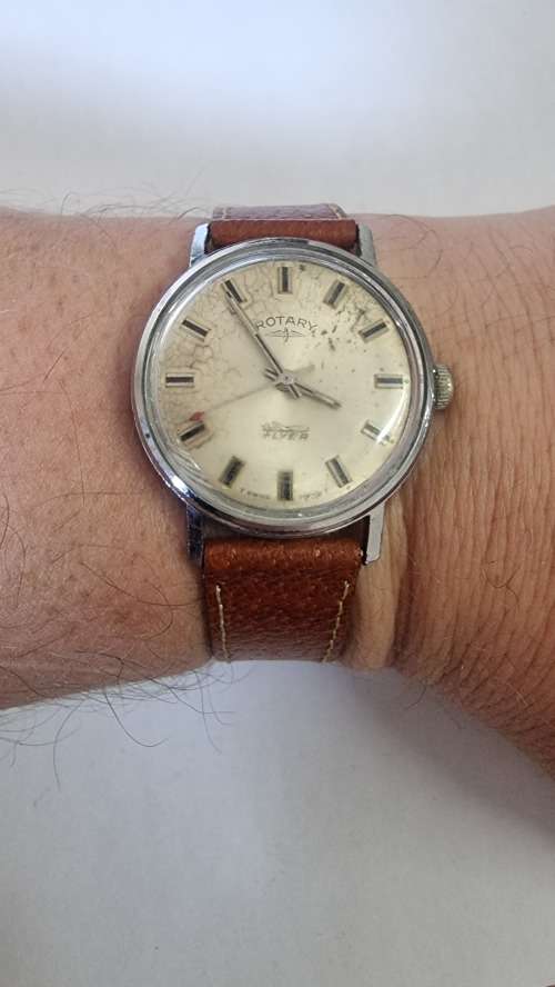Vintage Rotary Flyer mens watch