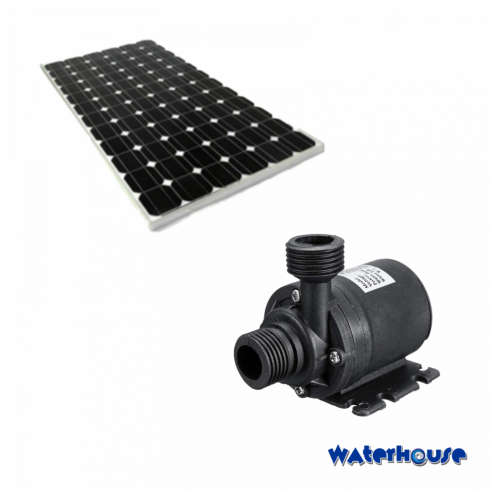 5m High 12 volt Water Pump, Fuse and Solar Panel