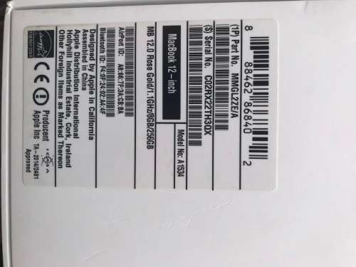 MacBook 12 || Rose Gold || Retina Display || 2016 || 256GB SSD || 8GB Ram || Excellent Condition ||