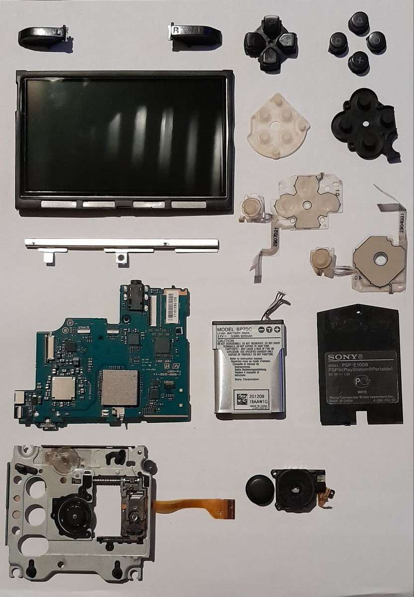 PSP Street (E1000) Parts for Sale: Screen, Buttons, Motherboard, Battery & Shell