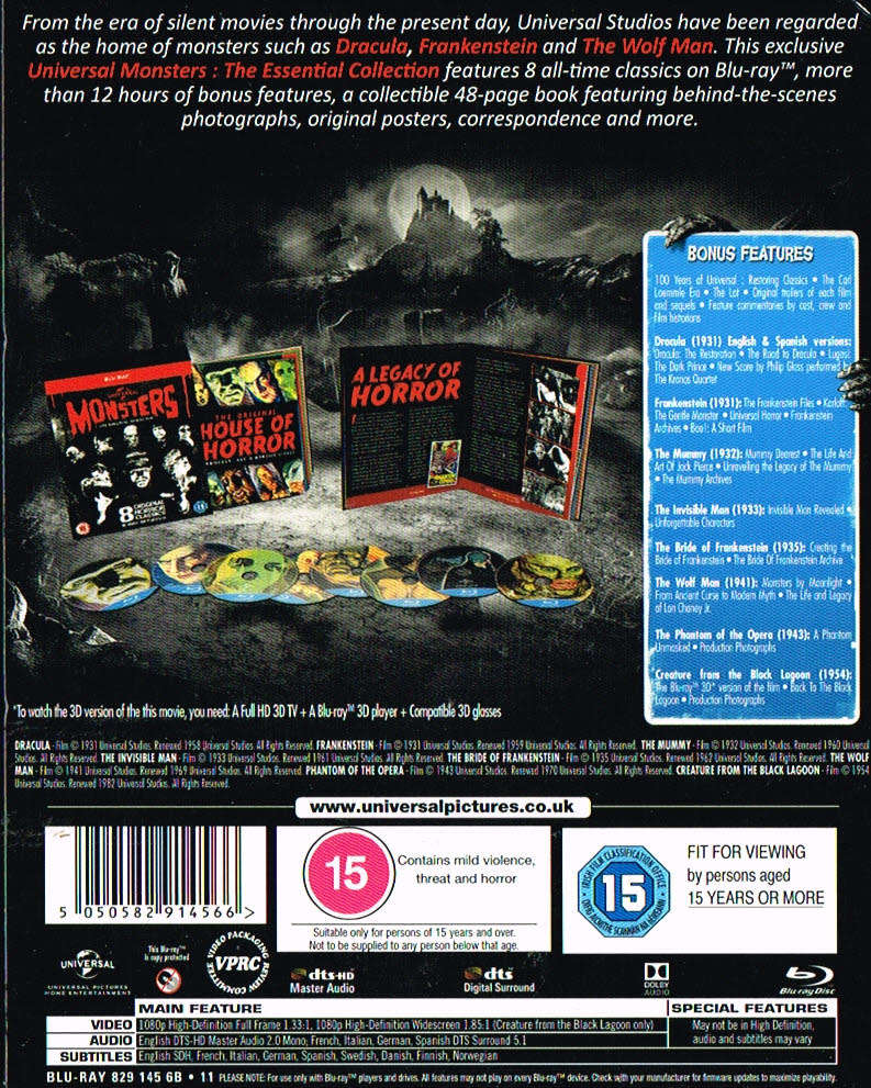 Universal Monsters - The Essential Collection