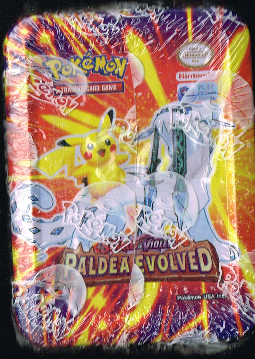 Pokemon cards in metal box