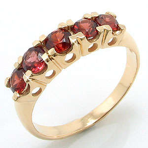 CLASSIC 0.8CT GARNET 9K/375 SOLID YELLOW GOLD RING