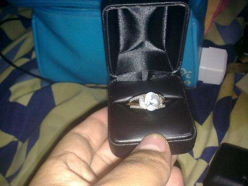 Certified Diamond and Aquamarine ring