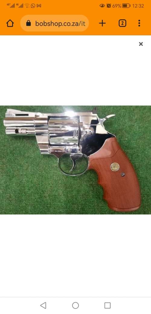 KWC 357 MAGNUM 2.5` CO2 BB GUN | CHROME | 4.5mm /.177 CAL