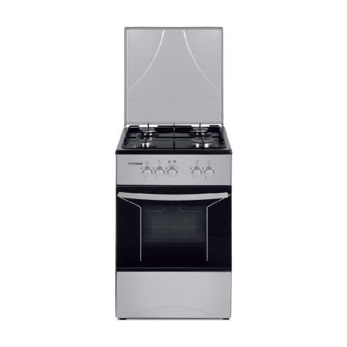 4 Burner Gas Stove and Gas Oven plus Grill - Silver