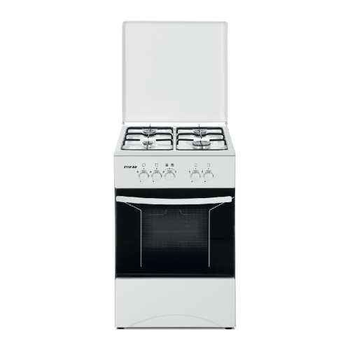 4 Burner Gas Stove and Gas Oven plus Grill - White