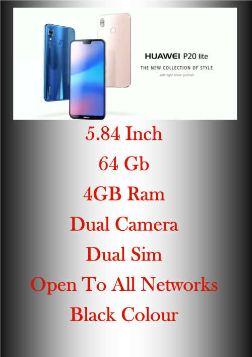 HUAWEI P20 LITE LIKE BRAND NEW N0 SCRATCH