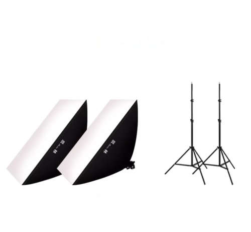 2 x soft box with standing ,with two 45W 5500K PHOTOGRAPHY BULB