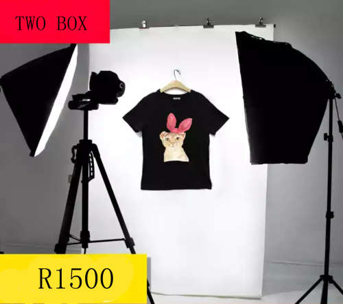 2 x soft box with standing ,with two 45W 5500K PHOTOGRAPHY BULB