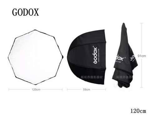 Godox Portable 120cm Octagon Softbox Umbrella Brolly Reflector for Speedlight Flashlight