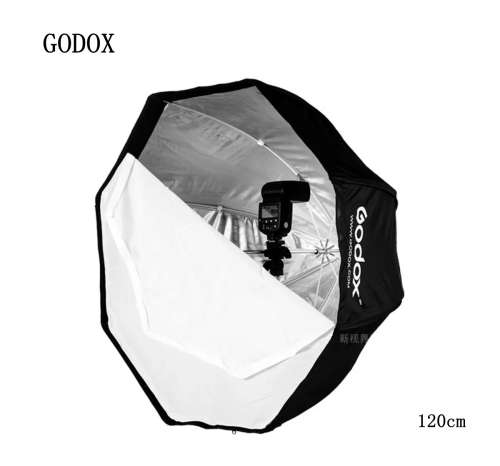 Godox Portable 120cm Octagon Softbox Umbrella Brolly Reflector for Speedlight Flashlight