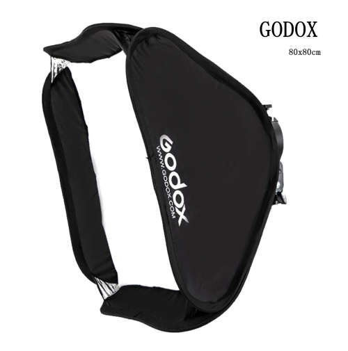 Godox 80X80 CM  Portable Rectangular Softbox Reflector Bowens Mount with Softbox Bag +S Ty