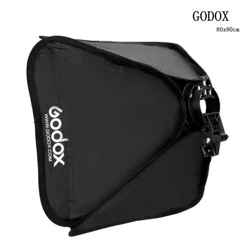 Godox 80X80 CM  Portable Rectangular Softbox Reflector Bowens Mount with Softbox Bag +S Ty