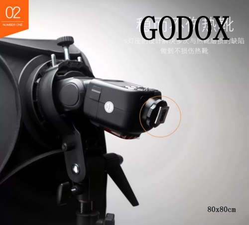 Godox 80X80 CM  Portable Rectangular Softbox Reflector Bowens Mount with Softbox Bag +S Ty