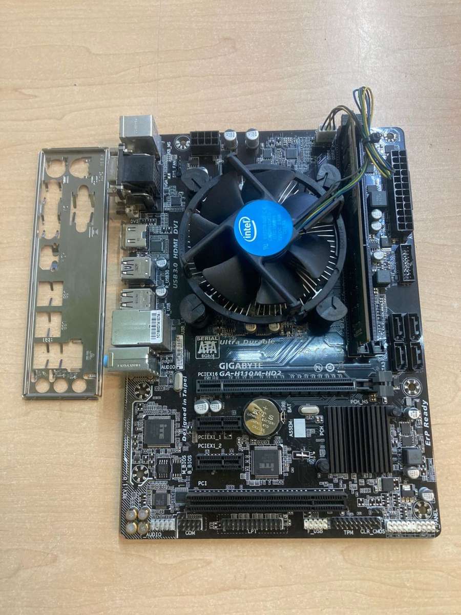 COMBO GIGABYTE H110M HD2 MOTHERBOARD + i5-6400 CPU 8th GEN + 8GB DDR4