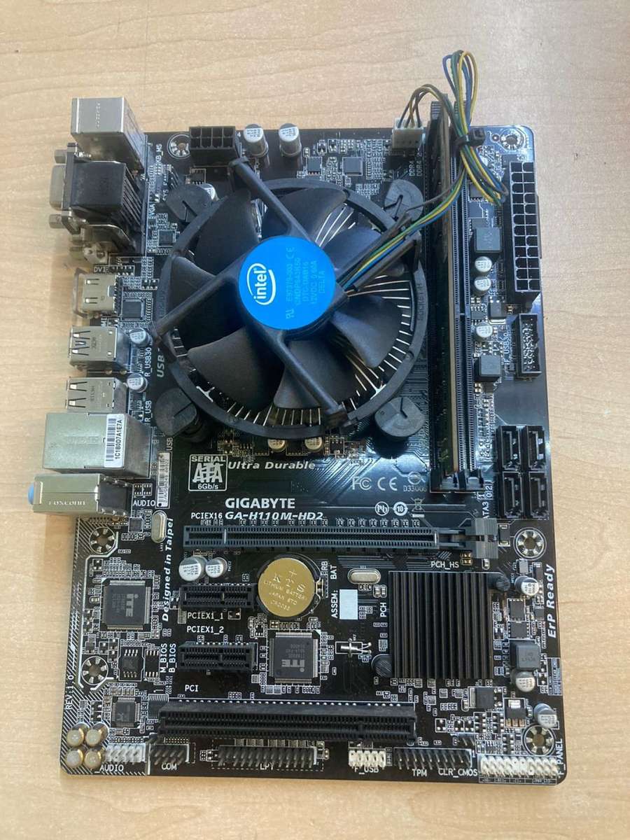 COMBO GIGABYTE H110M HD2 MOTHERBOARD + i5-6400 CPU 8th GEN + 8GB DDR4