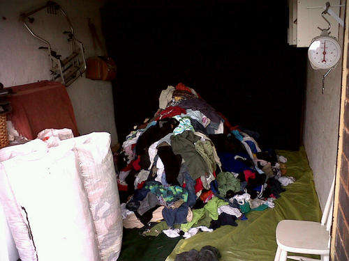 A grade second hand clothing in bales