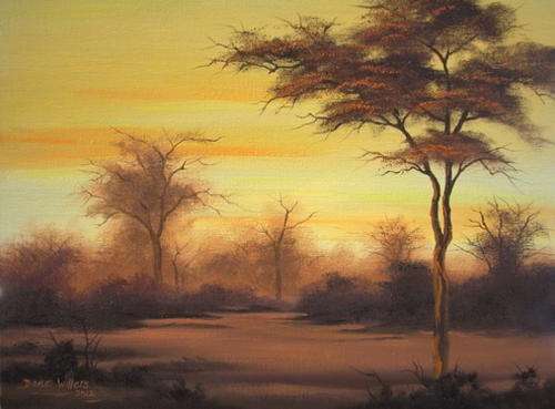 DANE WILLERS Original Oil: African Sunset