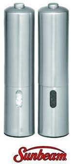 Salt and peper mill stainless steel body electric