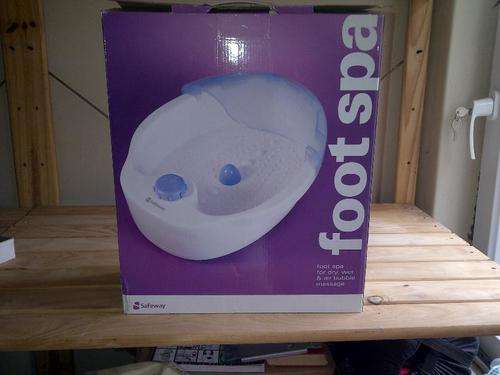 Safeway foot spa shop display