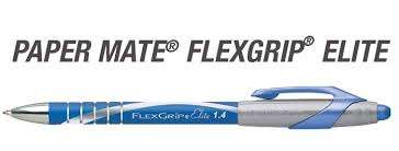 Paper Mate Flexgrip Elite Retractable Ball Pen Blue - Box of 12