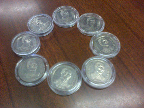 8 MANDELA 2000 ENCAPSULATED CIRCULATED COINS IN EXCELLENT CONDITION