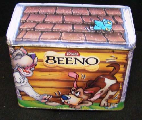 Beeno dog and Nibbles cat biscuit tins