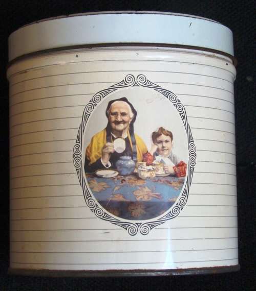 Round Mazawattee tea 1 lb Tin