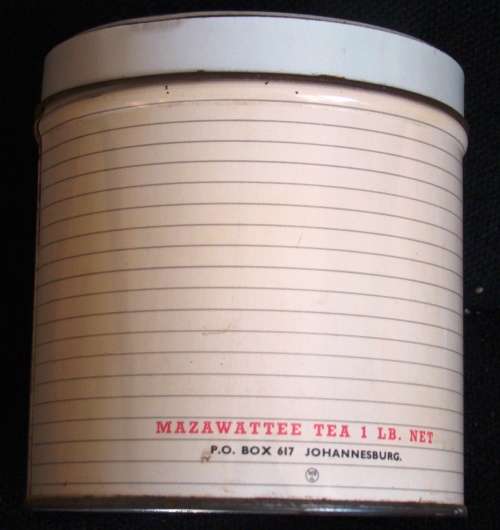 Round Mazawattee tea 1 lb Tin