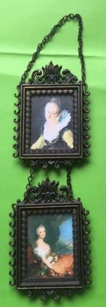 Vintage Italian print pictures in Brass Frames - 100mm x 70mm