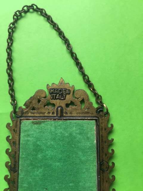 Vintage Italian print pictures in Brass Frames - 100mm x 70mm