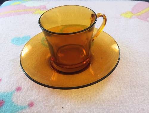 Set of 6 Duralex cup and saucers