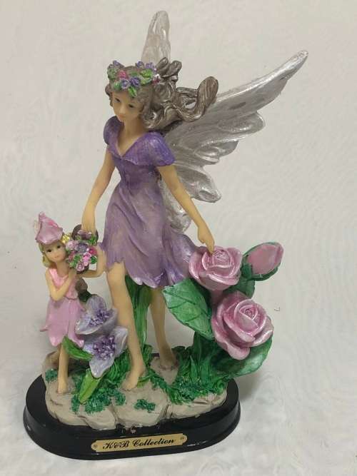 Fairy - Fairy and friend from the KVB Collection- Polyresin fairy ornament