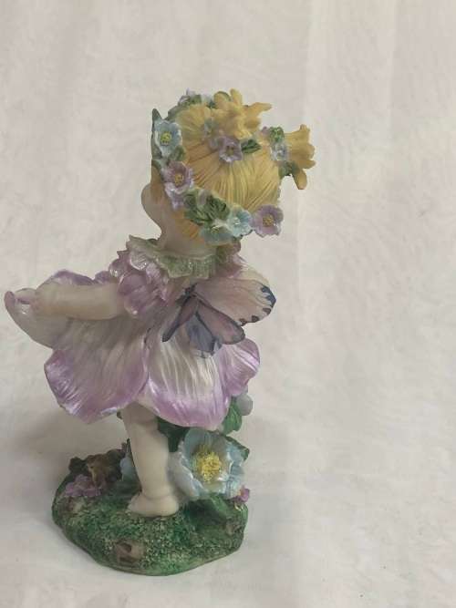 Fairy  - Polyresin fairy girl in pink with exquisite resin wings - ornaments