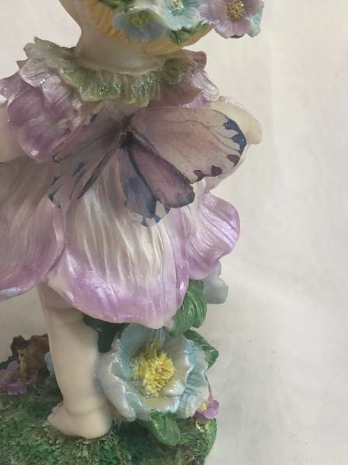 Fairy  - Polyresin fairy girl in pink with exquisite resin wings - ornaments