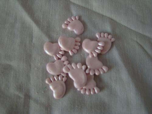 Edible baby blue feet cake decorations