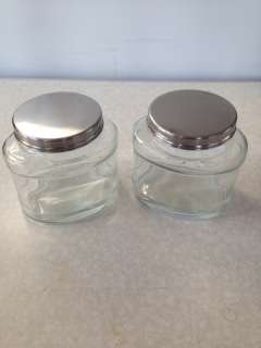 2 Glass bottles for coffee etc