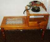Pine and riempies telephone table