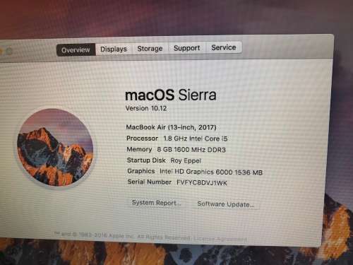 Macbook Air 13" 2017 Model