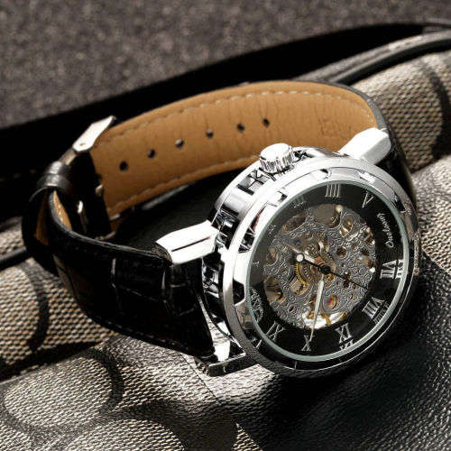 Real Mechanical Watch with Moving Gears