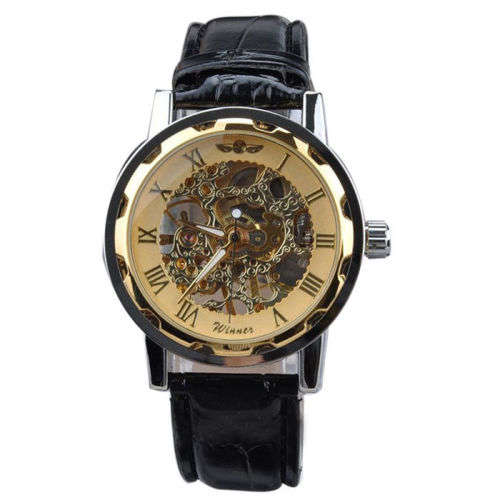 Real Mechanical Watch with Moving Gears