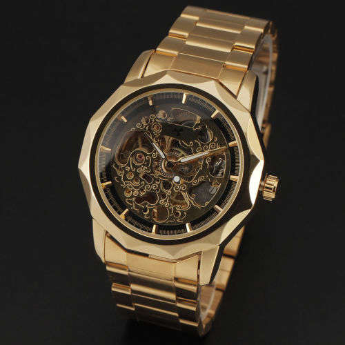 Real Mechanical Watch with Moving Gears