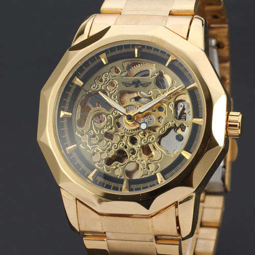 Real Mechanical Watch with Moving Gears