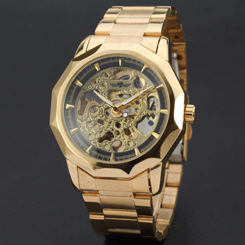 Real Mechanical Watch with Moving Gears