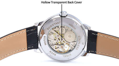 Winner Mechanical Watch with Moving Gears