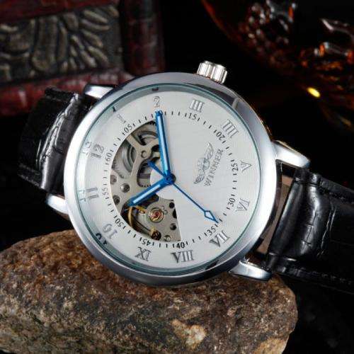 Winner Mechanical Watch with Moving Gears