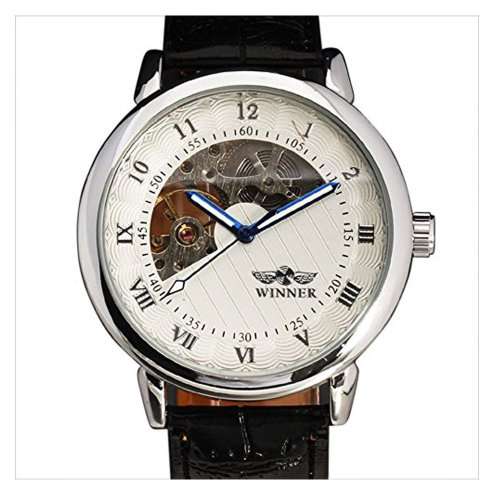 Winner Mechanical Watch with Moving Gears