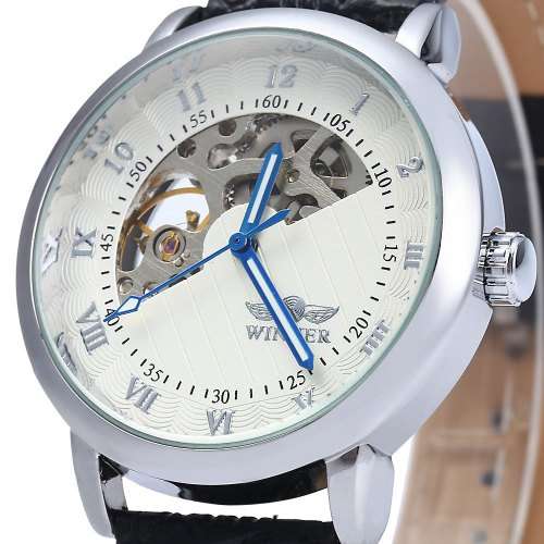 Winner Mechanical Watch with Moving Gears