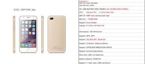 5 Inch, 5MP, 4G, Android 5.1 SMARTPHONE